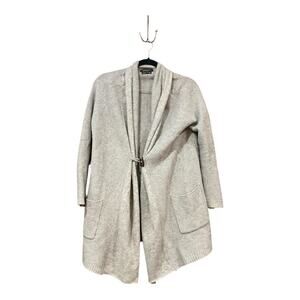 Lafayette 148 Cashmere Sweater Large Gray